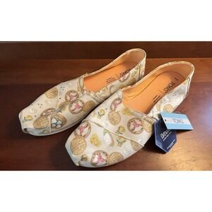 NEW - TOMS WOMAN's Classic Alpargata Slip-On Shoe Dumplings Canvas 9 M